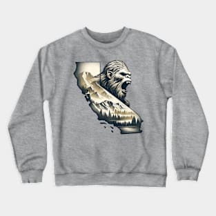 California Wilds: Bigfoot's Call - Double Exposure Art Crewneck Sweatshirt